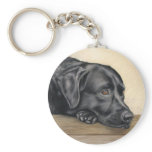 Black labrador keychain