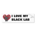 Black Labrador Mum Floral Heart