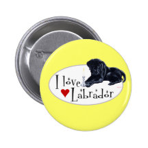 Black Labrador Puppy Buttons