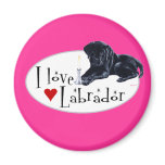 Black Labrador Puppy Fridge Magnets