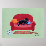 Black Labrador Retriever Art Print Large size