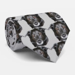 Black Labrador Retriever Dog Face Neck Tie