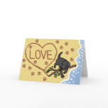 Black Labrador Sand Letters Cartoon