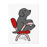 Black Labrador Student 1 Cartoon Postcards