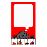 Black Labrador watching you message card Business Card Templates