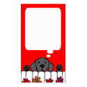 Black Labrador watching you message card business cards
