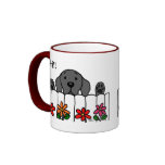 Black Labrador watching you Coffee Mugs