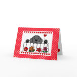 Black Labrador watching you Valentine Greeting Card