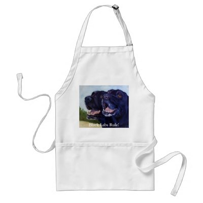 Black Labs Rule! Apron by SWedegisArt