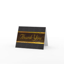 Black Lace & Banner Thank You Card