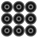 Black lace design. Black and white Pattern Custom photo sculptures