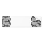 Black Lace French Background bumper stickers