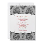 Black Lace French Background Invitation