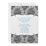 Black Lace French Background Invitation