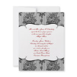 Black Lace French Background Invitation