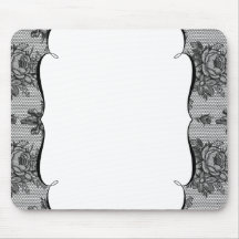 Black Lace French Background Mousemat