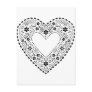 Black Lace Heart