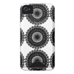 Black Lace Pattern Design. Custom Id Iphone 4 Case