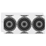 Black Lace Pattern Design. Custom Full Color Rack Card