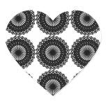 Black Lace Pattern Design. Custom Heart Stickers