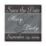 Black Lace Save the Date Magnet