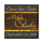 Black Lace Save the Date Magnet