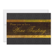 Black Lace Wine Tasting Invitation