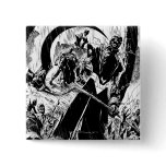 Black Lantern Corps Panel - Black and White Pins