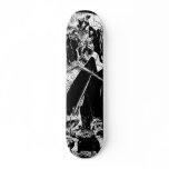 Black Lantern Corps Panel - Black and White skateboards
