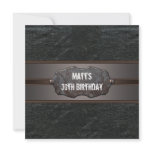 Black Leather Mans 30th Birthday Party invitations