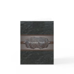 Black Leather Thank You Card