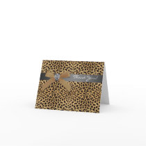 Black Leopard Thank You Cards