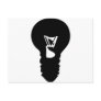 black light bulb icon post card