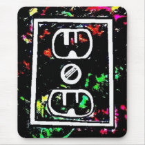 Black Light / Neon Splash "Outlet" by Levi G. Mousepad