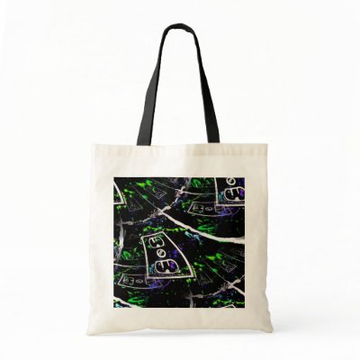 Black Light Neon Splash with Outlet by Levi G. Canvas Bag by Stitchlip