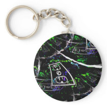 Black Light Neon Splash with Outlet by Levi G. Keychains