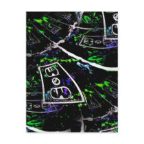 Black Light Neon Splash with Outlet by Levi G. Postcard