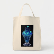BLACK LIGHT SUNDAE GROCERY TOTE TOTE BAGS