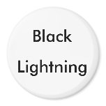 Black, Lightning Refrigerator Magnets