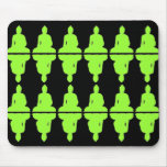 Black & Lime Buddha Mousepad