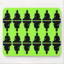 Black & Lime Buddha Mousepad