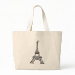 Black Line Eiffel Tower bags