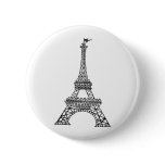 Black Line Eiffel Tower buttons
