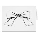 Black Line Ribbon Bow cards