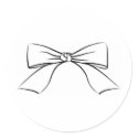 Black Line Ribbon Bow stickers