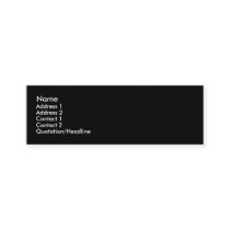 Black Linen Textured Skinny Profile Business Card
