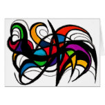 Black Lines Colour Block Abstract cards