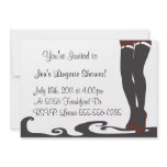 Black Lingerie Bridal Shower Invitation