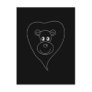 Black Lion Cartoon Post Card
