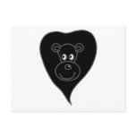 Black Lion Cartoon Post Cards